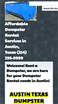 Mobile Screenshot of affordabledumpsterrental-austin.com